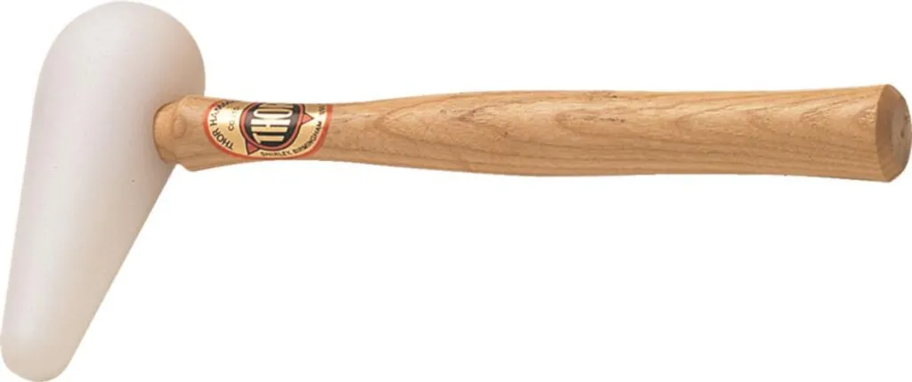 Marteau super plastique THOR 290g forme poire Ø 60mm manche en bois dur