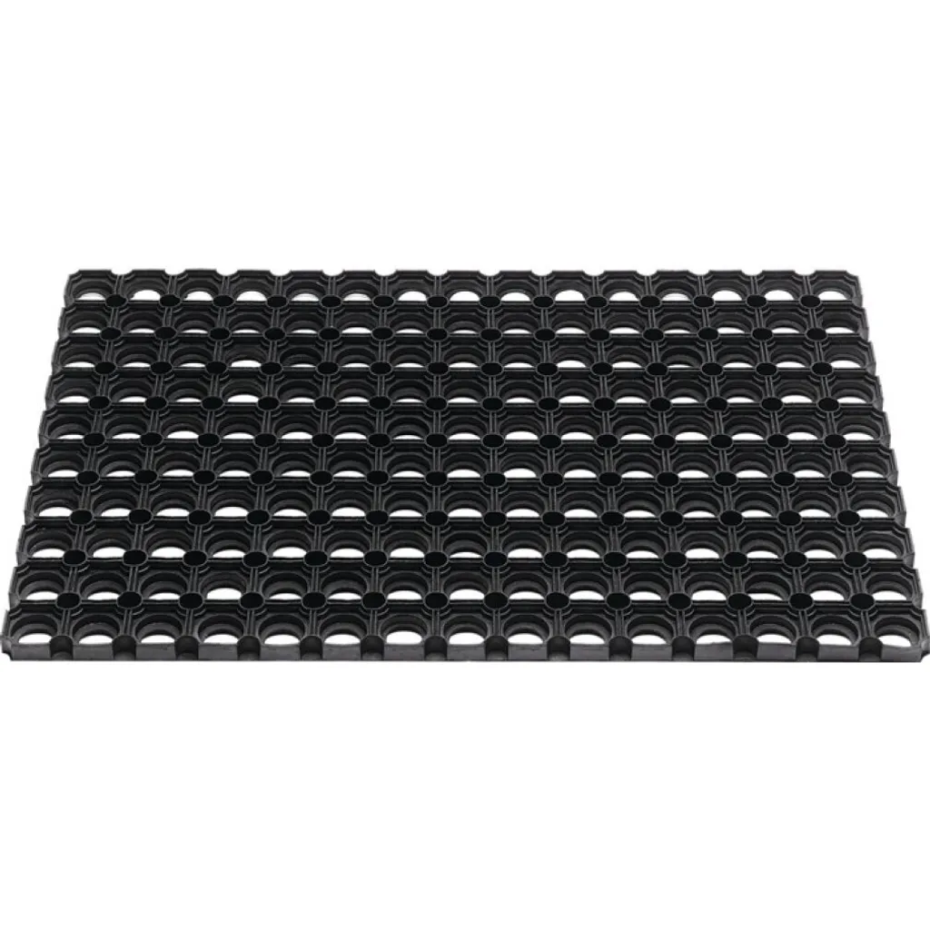 Caillebotis caoutchouc noir à anneaux ouverts 800x1200x22 mm Gum