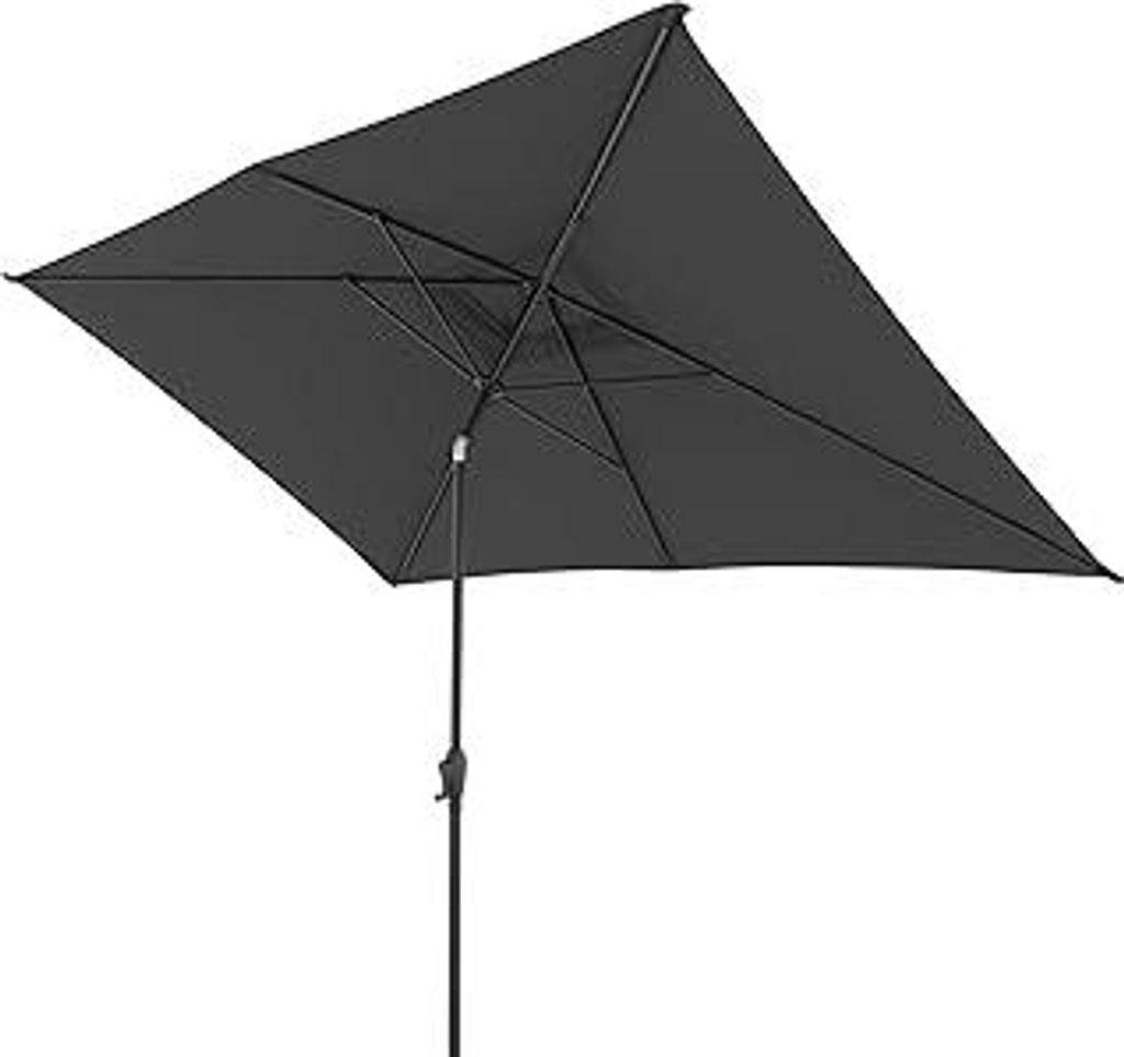 Doppler Sonnenschirm für den Garten Jack 300x200cm in Dunkelgrau - Rechteckiger Sonnenschirm für Balkon & Terrasse - Schirm knickbar - Großer Ba...