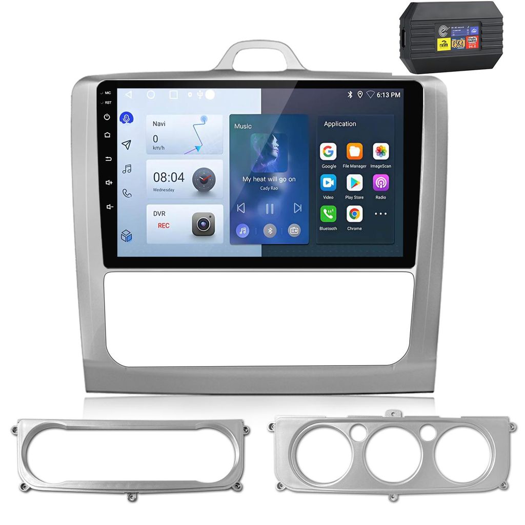 9''android auto autoradio 2+64G 2din für Ford Focus 2 Mk2 2004-2011 DAB+ SWC BT WIFI carplay FM