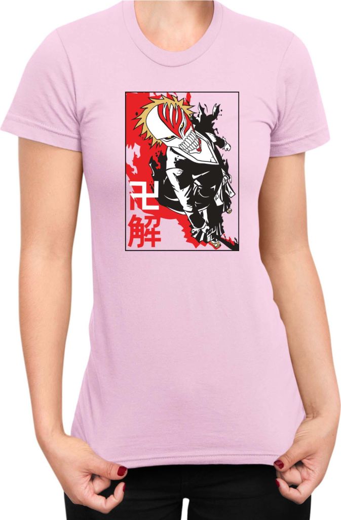 Damen T-Shirt Manga Japan Anime Comics Animation Bleach 003, Lady S / Hellrosa
