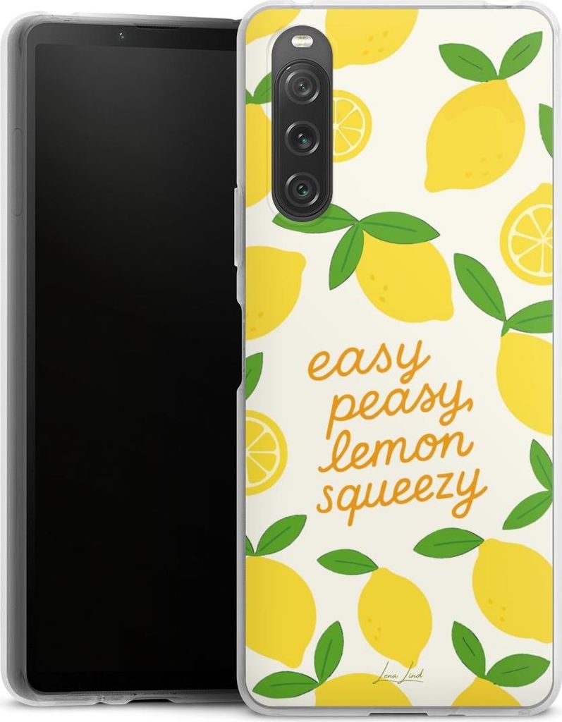DeinDesign Handyhülle für Sony Xperia 10 V Silikon Hülle Case Smartphone Schutzhülle Statement Zitrone Spruch