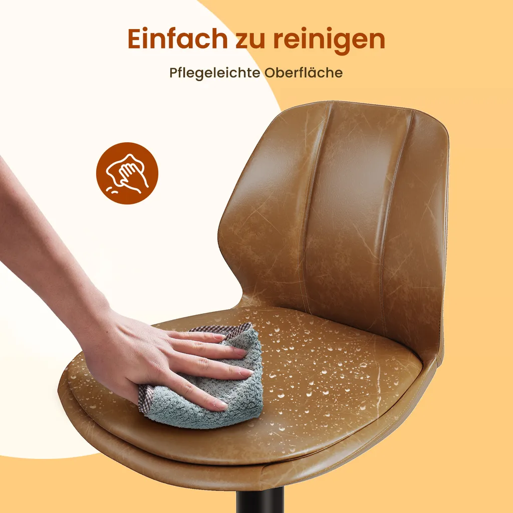 Tabourets Bar Confortables Réglables, Pivotants, Support 120kg - 11