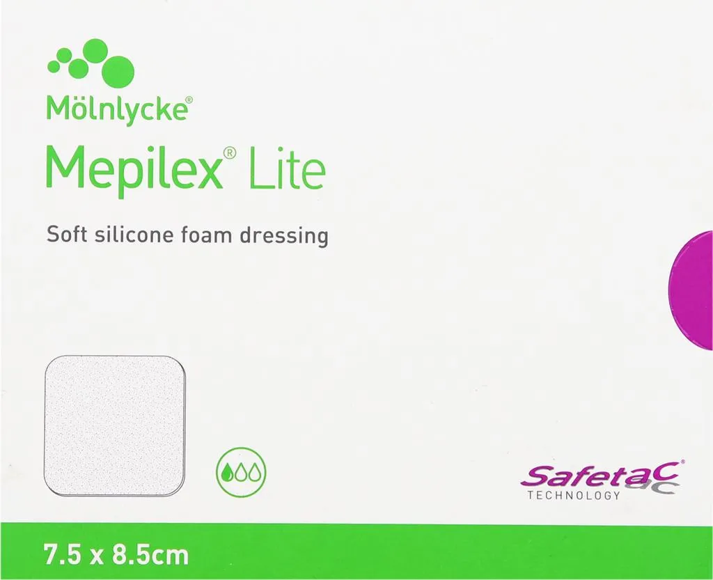 Pansement pour plaies post-opératoires Mepilex Lite 7,5x8,5 cm mince - 7
