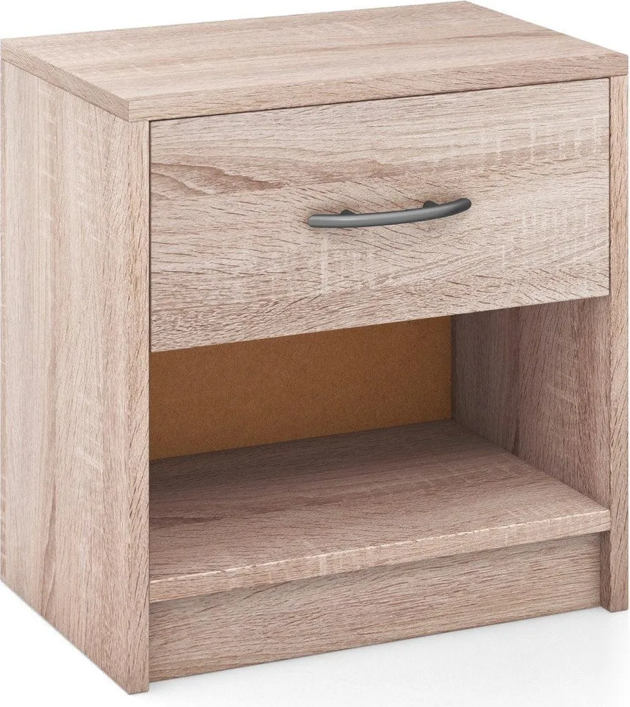 Table de nuit scandinave en bois clair avec tiroir de rangement chic
