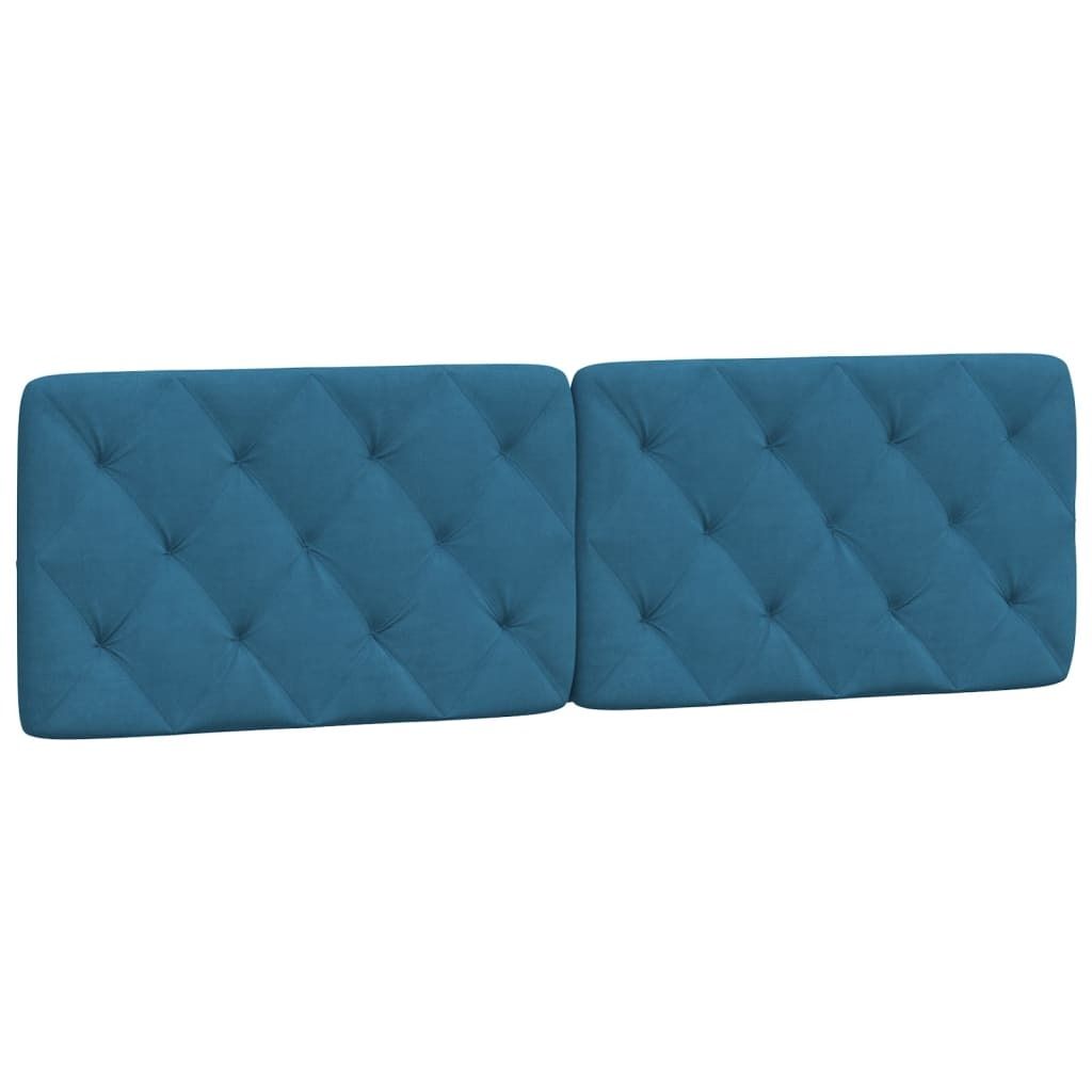 Kopfteil-Kissen Blau 160 cm Samt Produktbild 