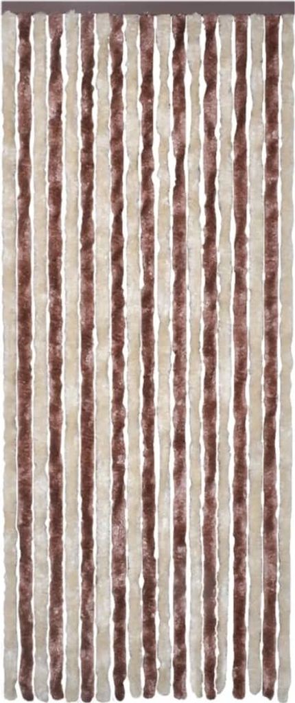 Insektenschutz-Vorhang Beige und Hellbraun 90x200 cm Chenille