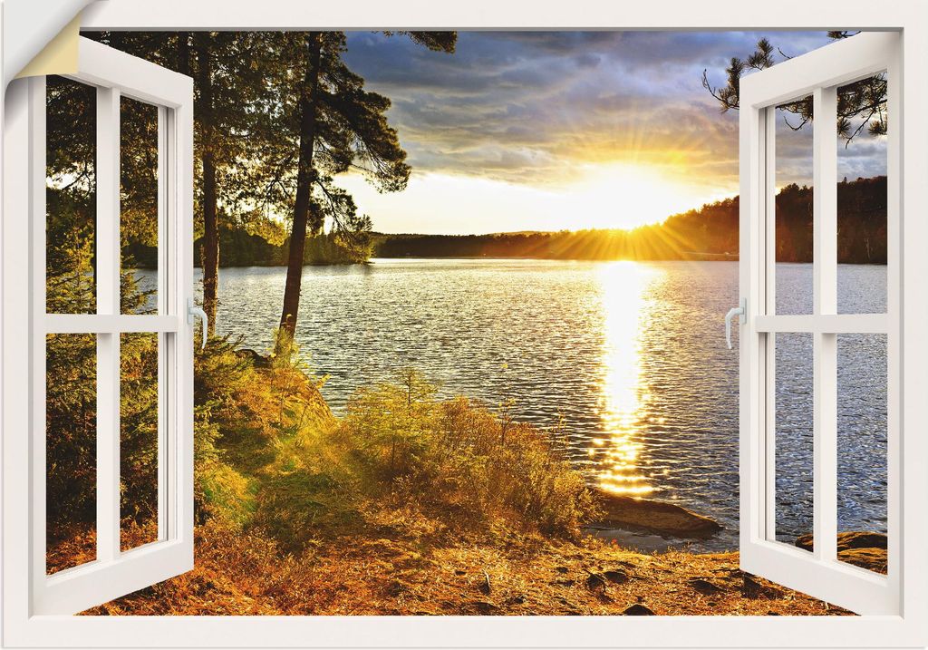 ARTland Wandbild, selbstklebend Sonnenuntergang im Algonquin Park Größe: 130x90 cm
