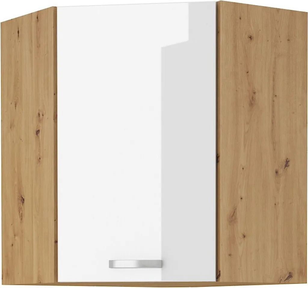 Mobile Cucina Angolare ADARA 60x60 cm - Pensile Bianco e Rovere Artisan