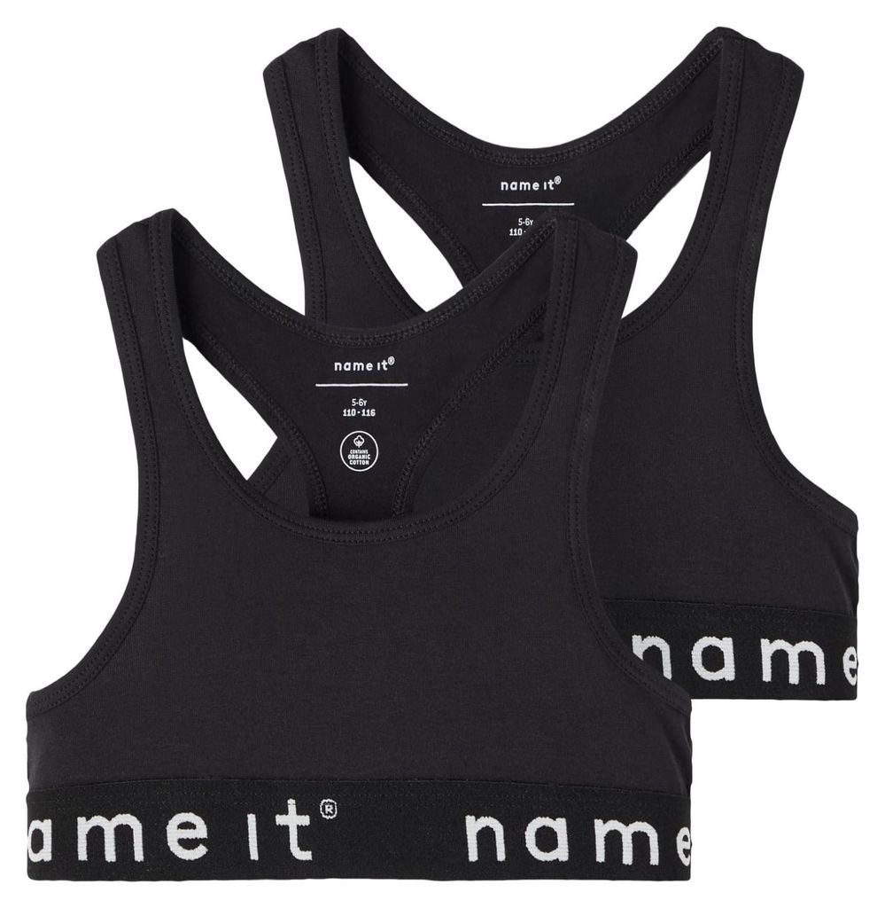 Maglietta Name It 2 unità Nero 9-10 anni Ragazze Nero 9-10 Immagine del prodotto 