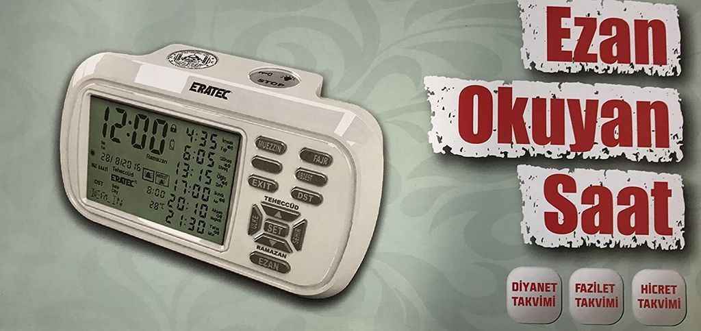 ERATEC AZ-6500 Gebetsuhr Ezan Saati Otomatik Automatische