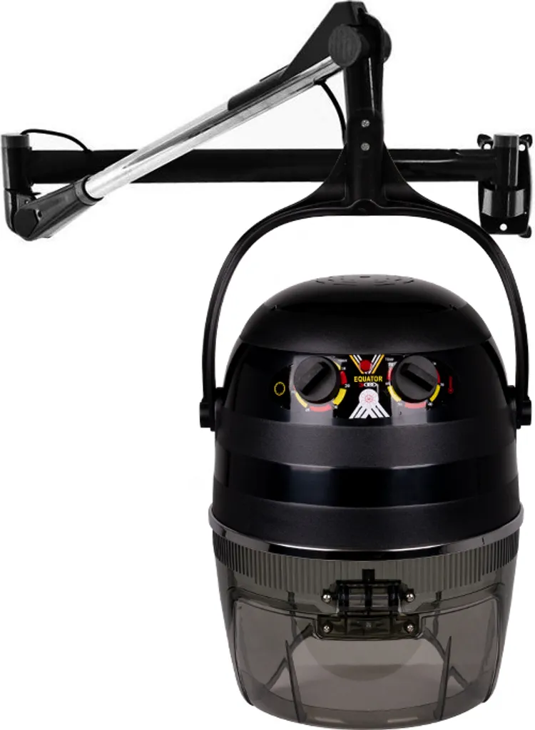 Séchoir Casque 1600A One Speed Noir avec Bras Articulé Gain de Place