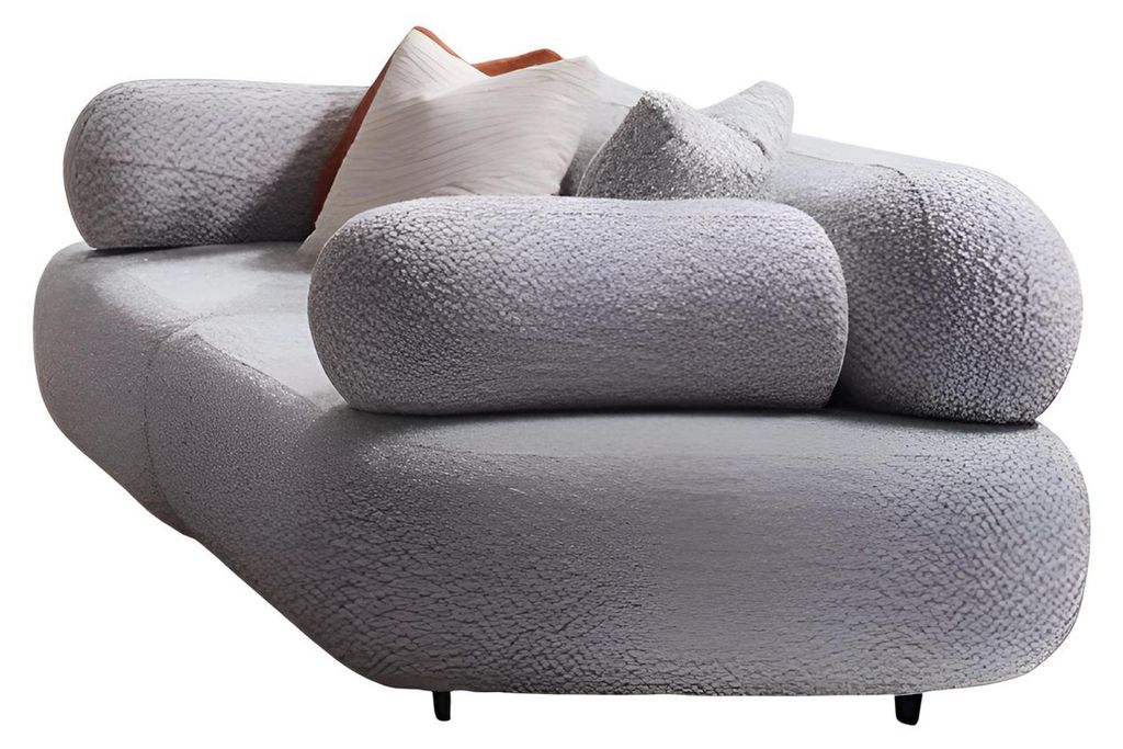 Modernes graues 3-Sitzer-Sofa Stoffsofa Designermöbel für das Wohnzimmer