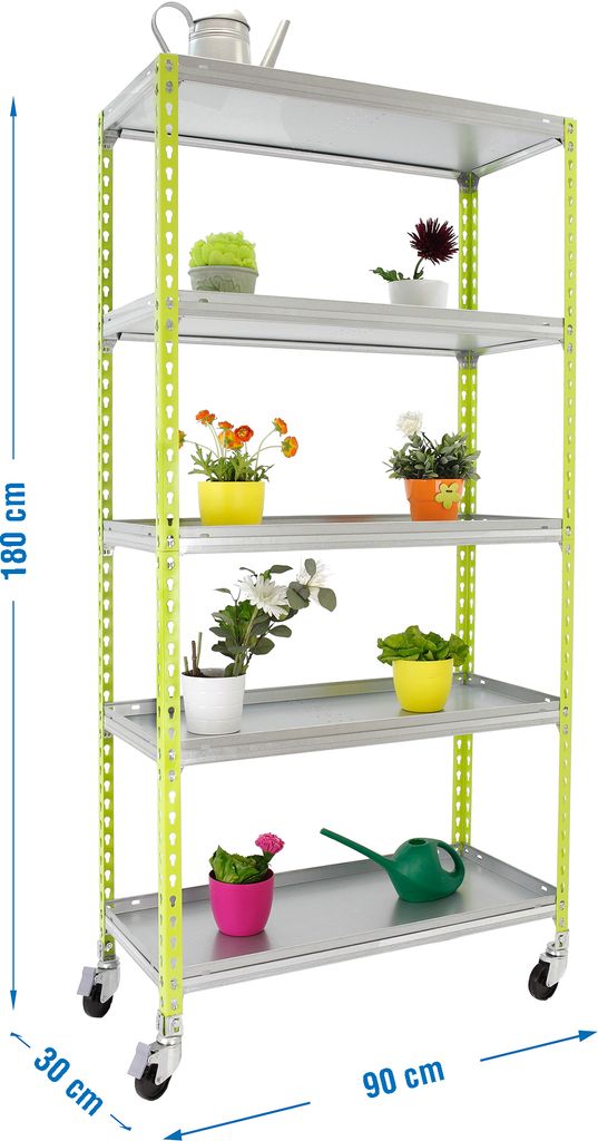 SIMONGARDEN CLICK MOBILE 5/300 GRÜN/GALVA Metallregal