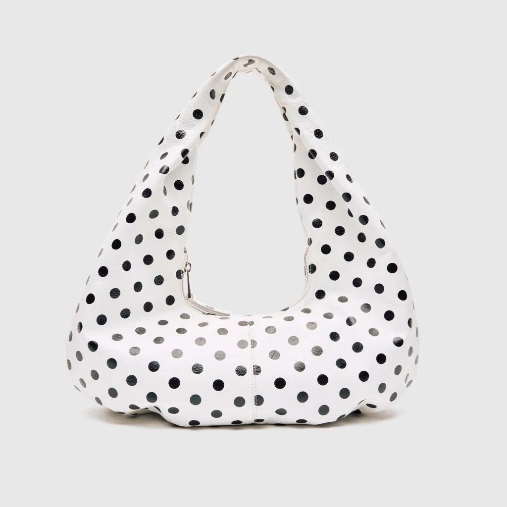 Petit sac Nunoo Small Alma blanc à pois : fini les sacs lourds et tristes