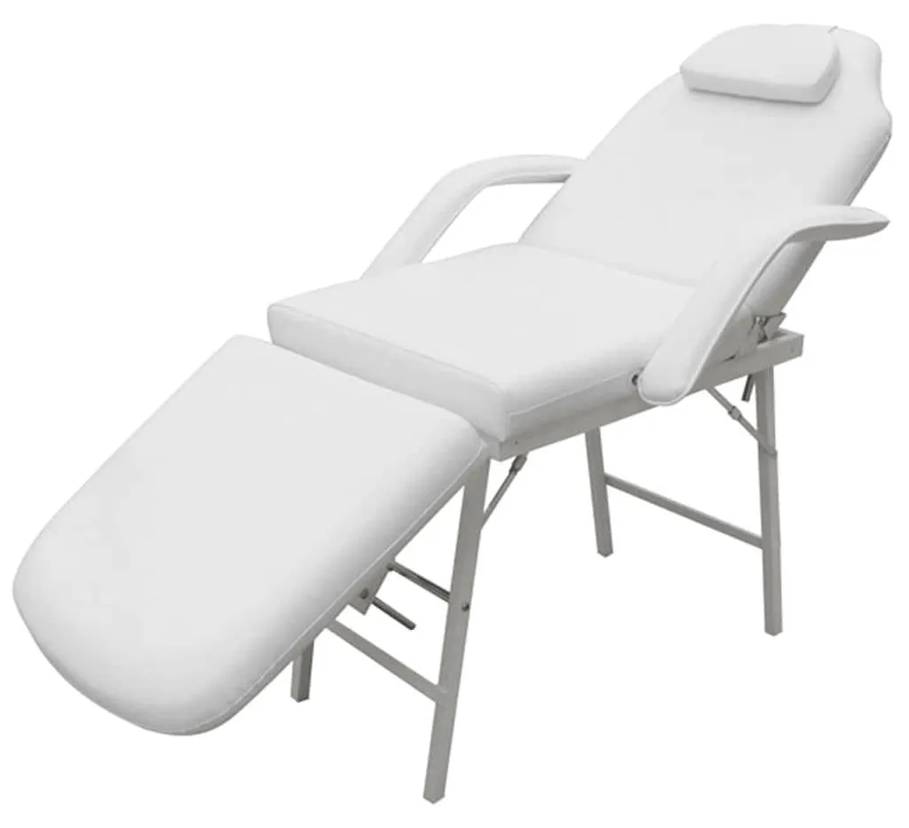 Fauteuil esthétique pour soins à domicile portable et pliable blanc