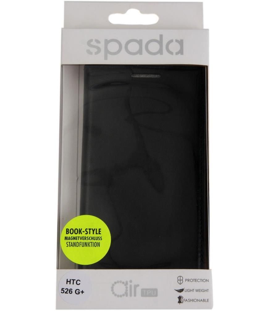 Booklet Case Style Schwarz für HTC Desire 526G+