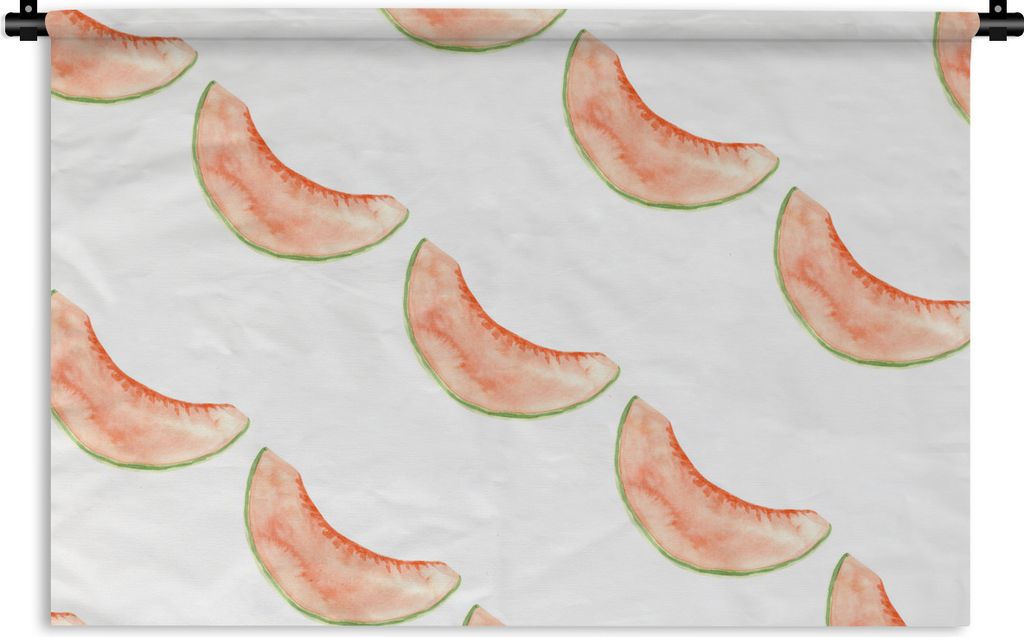 MuchoWow Wandteppich Wandbehang Melone - Obst - Aquarell 60x40 cm Tapisserie Dekoration Wandtuch - Wanddekorationen