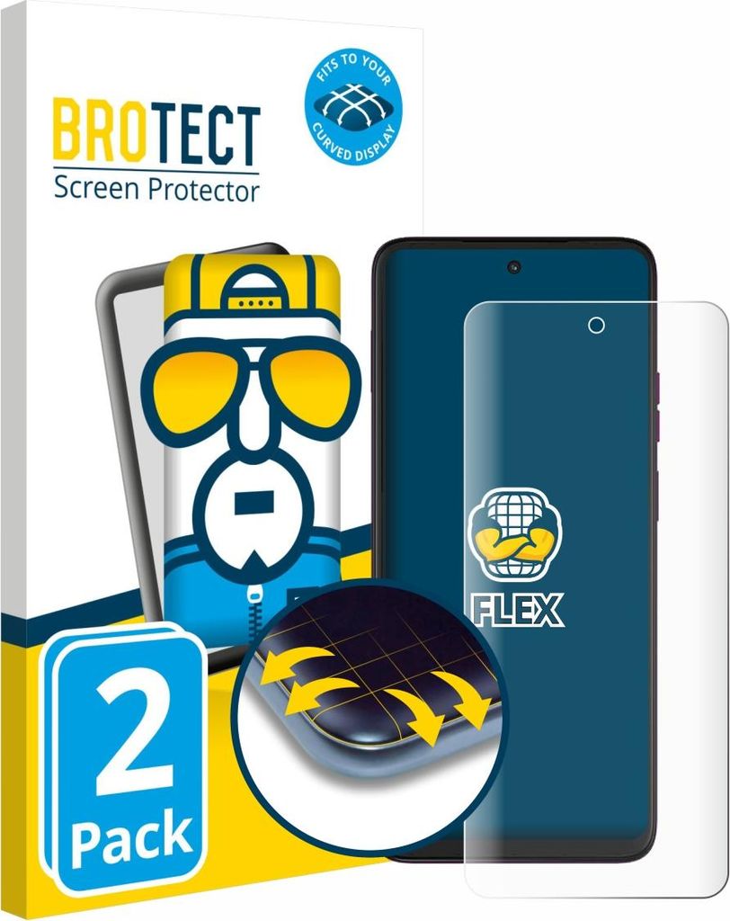 2x BROTECT Fullscreen Schutzfolie für Motorola Moto G Play 2026 Displayschutz Folie Fullcover Klar Transparent