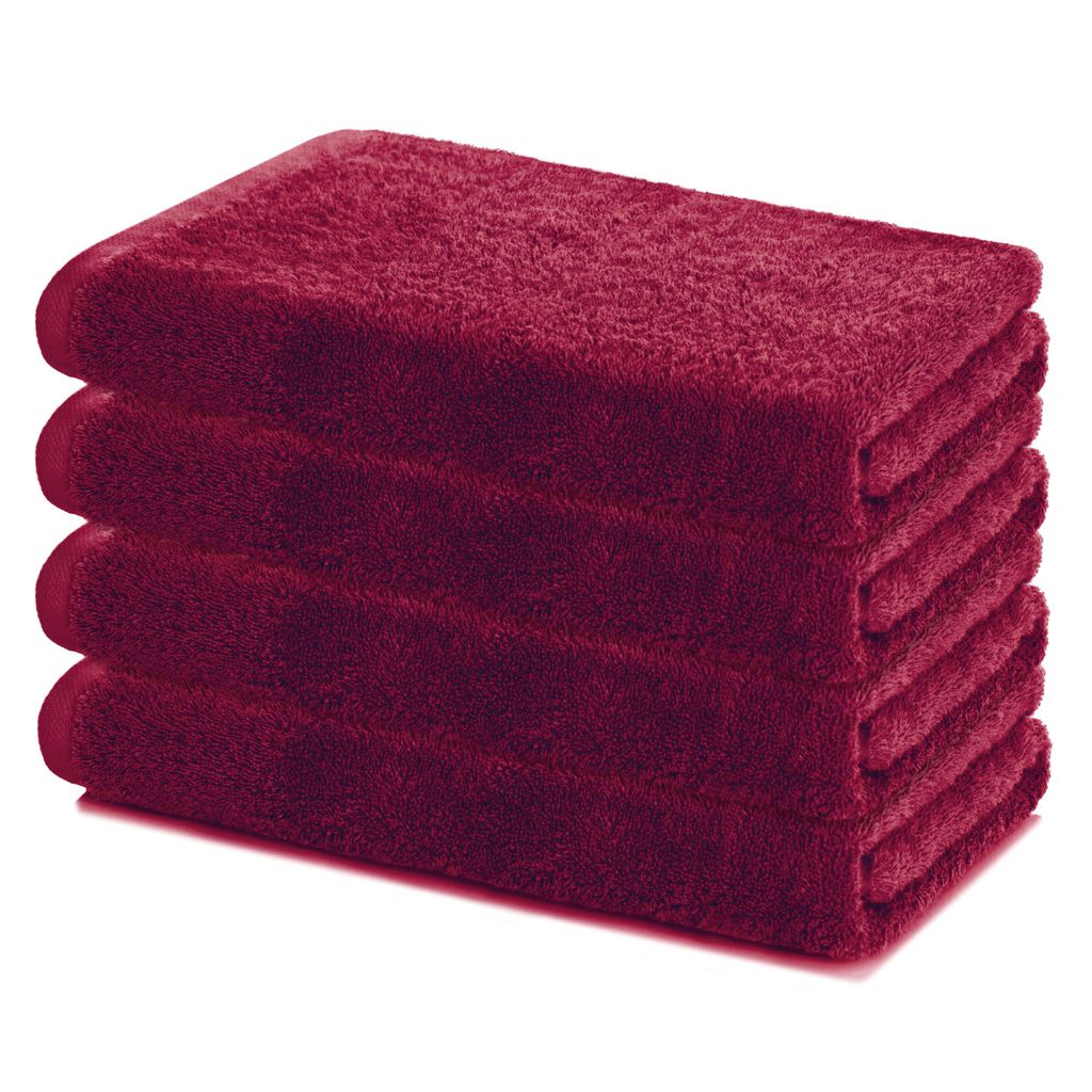 Lavea Sydney 4er Duschtuch Set Frottee, 100 % Baumwolle, große Duschtücher für Bad, Gäste WC und Sport, 60° waschbar, 4 Stück, 60 x 120 cm,...