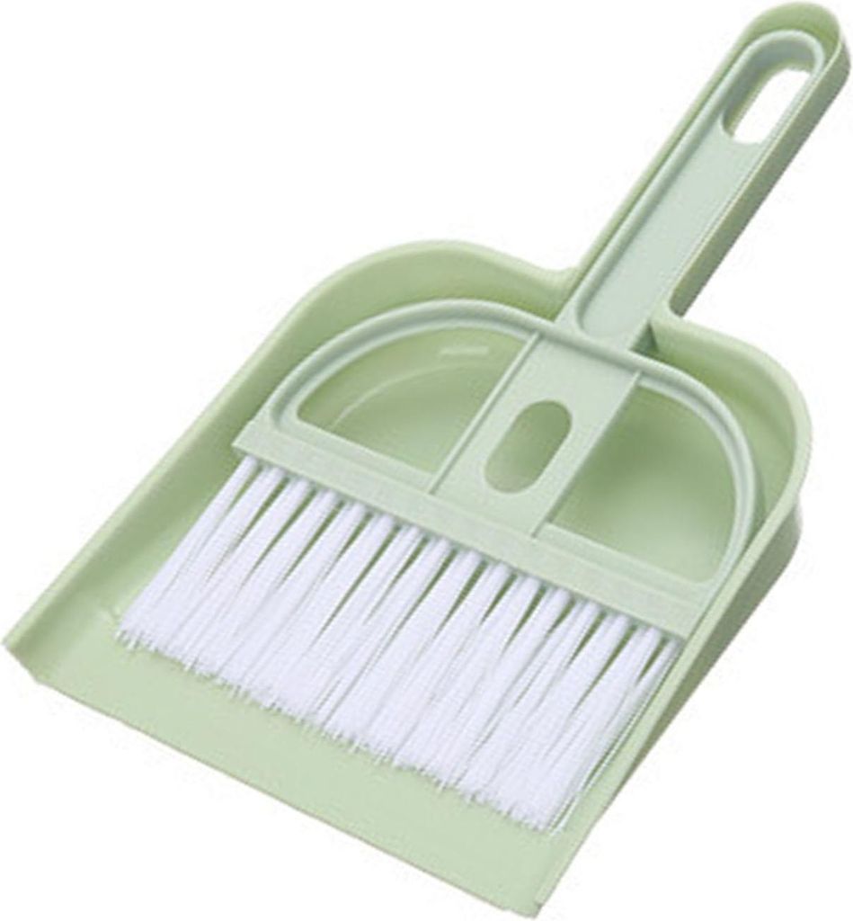 Kunststoff Mini Desktop Sweep Cleaning Brush Small Broom Dustpan Set Desktop Cleaning Set Nordic Green