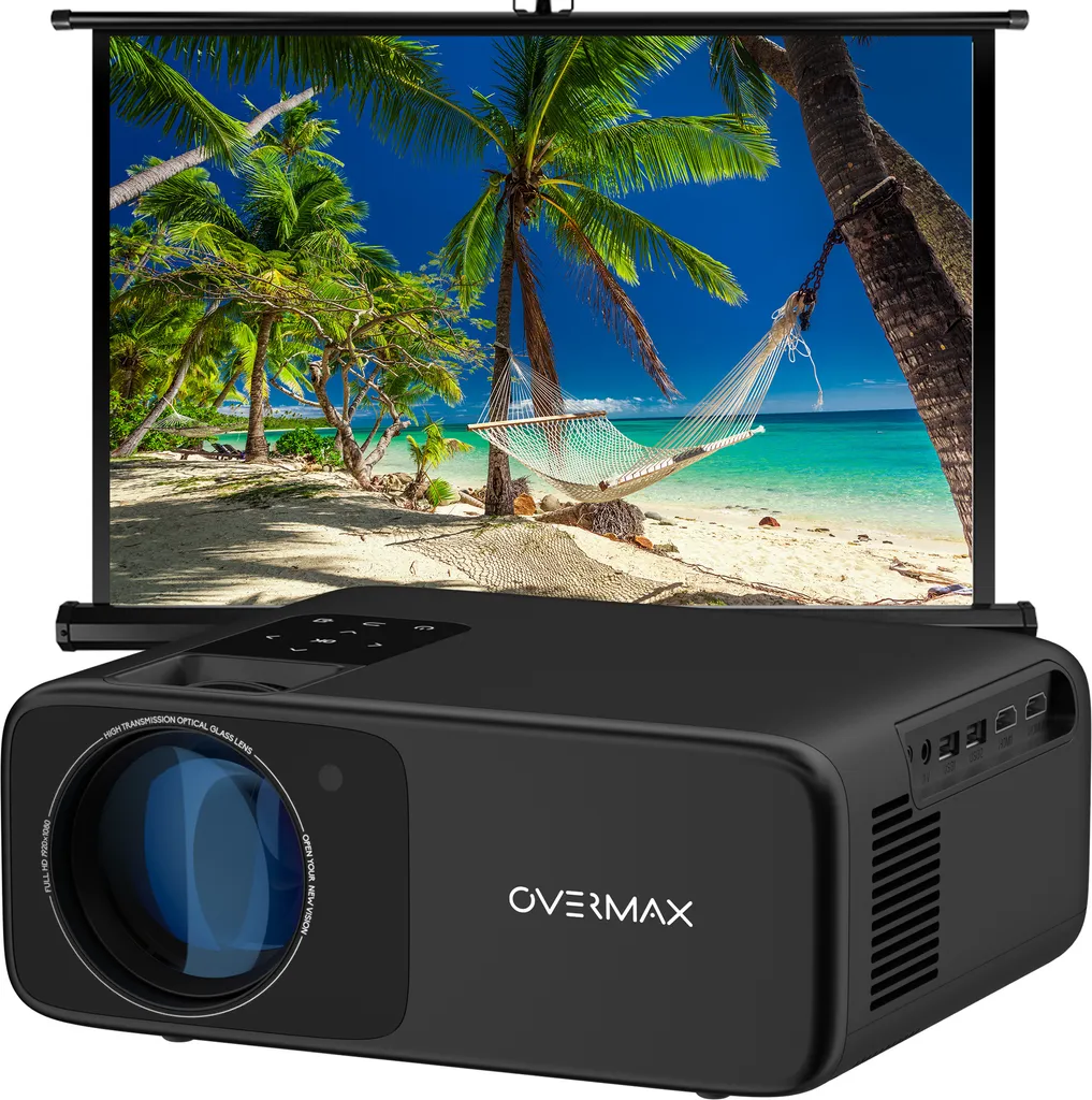 Projecteur 1080p pour Soirées Cinéma Overmax Multipic 4.2 Wi-Fi et LED