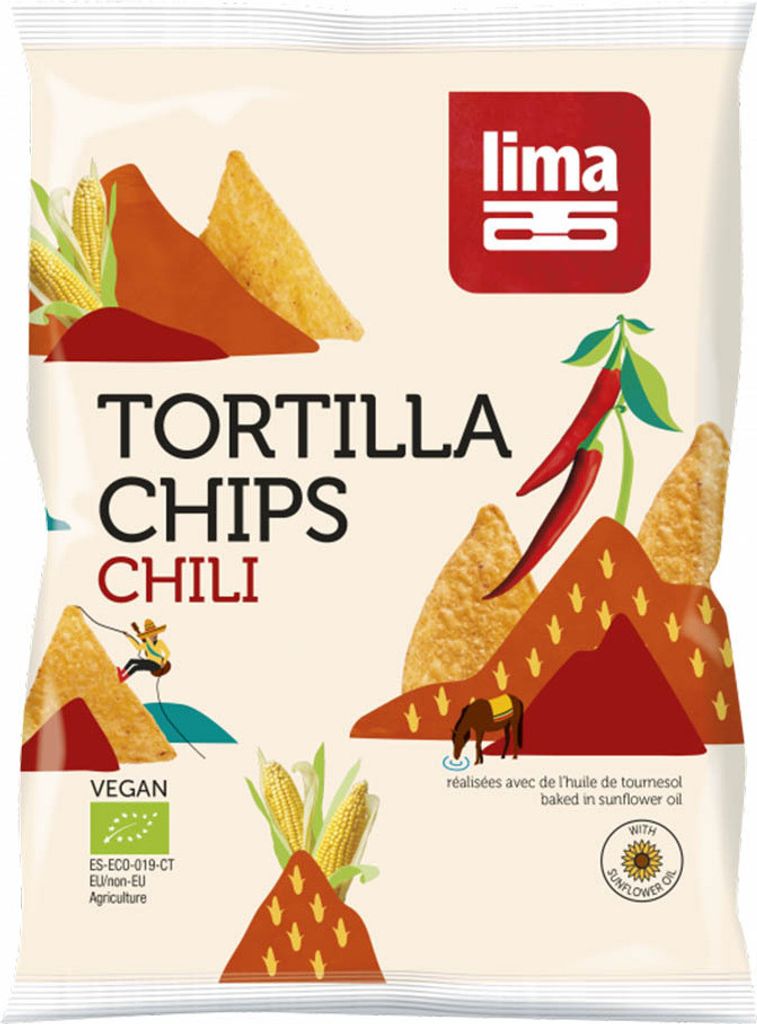 Chips de maïs tortilla - Chili 90g Image du produit 