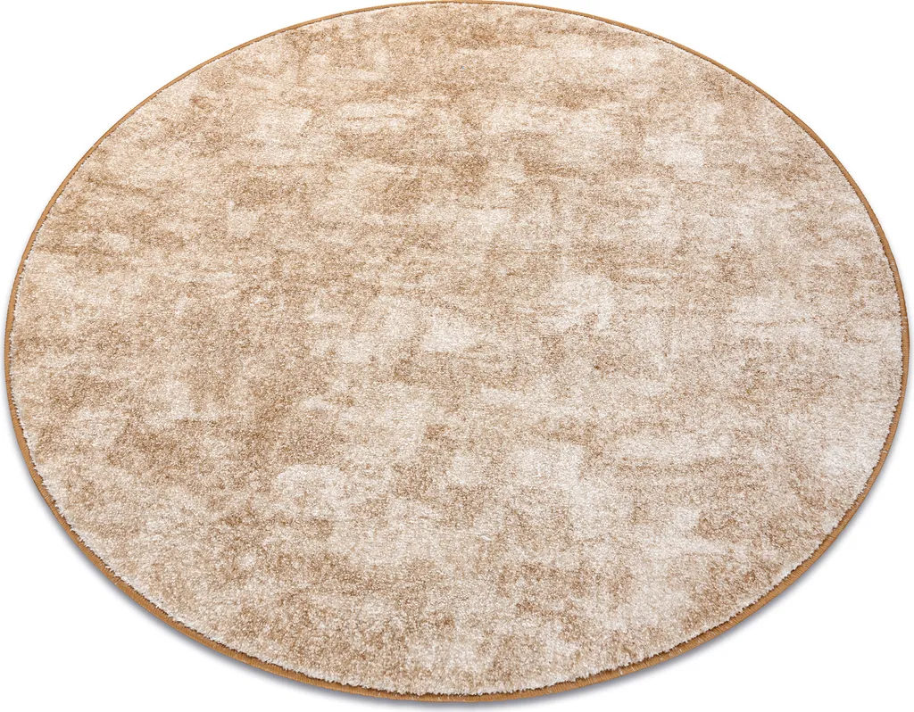 Grand tapis de salon rond beige 150 cm POZZOLANA style scandinave