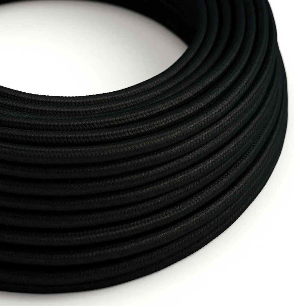 Creative-Cables Câble Silicone Ultrasoft 2x0,75 mm² Noir Rond 50m