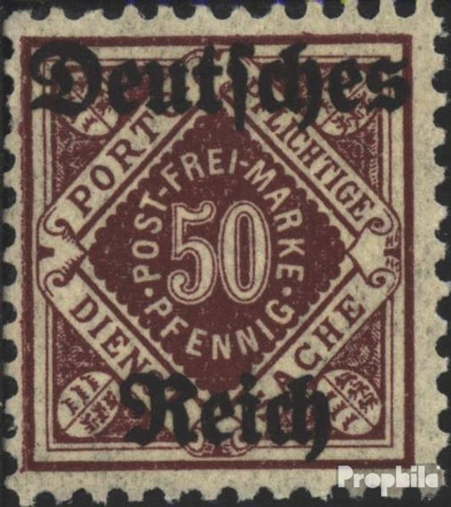 Briefmarken Deutsches Reich 1920 Mi D56 gestempelt Württemberg-Marken/Aufdruck: Deutsches Reich