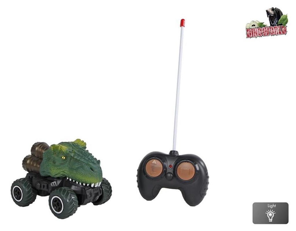 Dinosaurier RC Auto Spielzeug mit Licht 12,5cm grün interaktiv