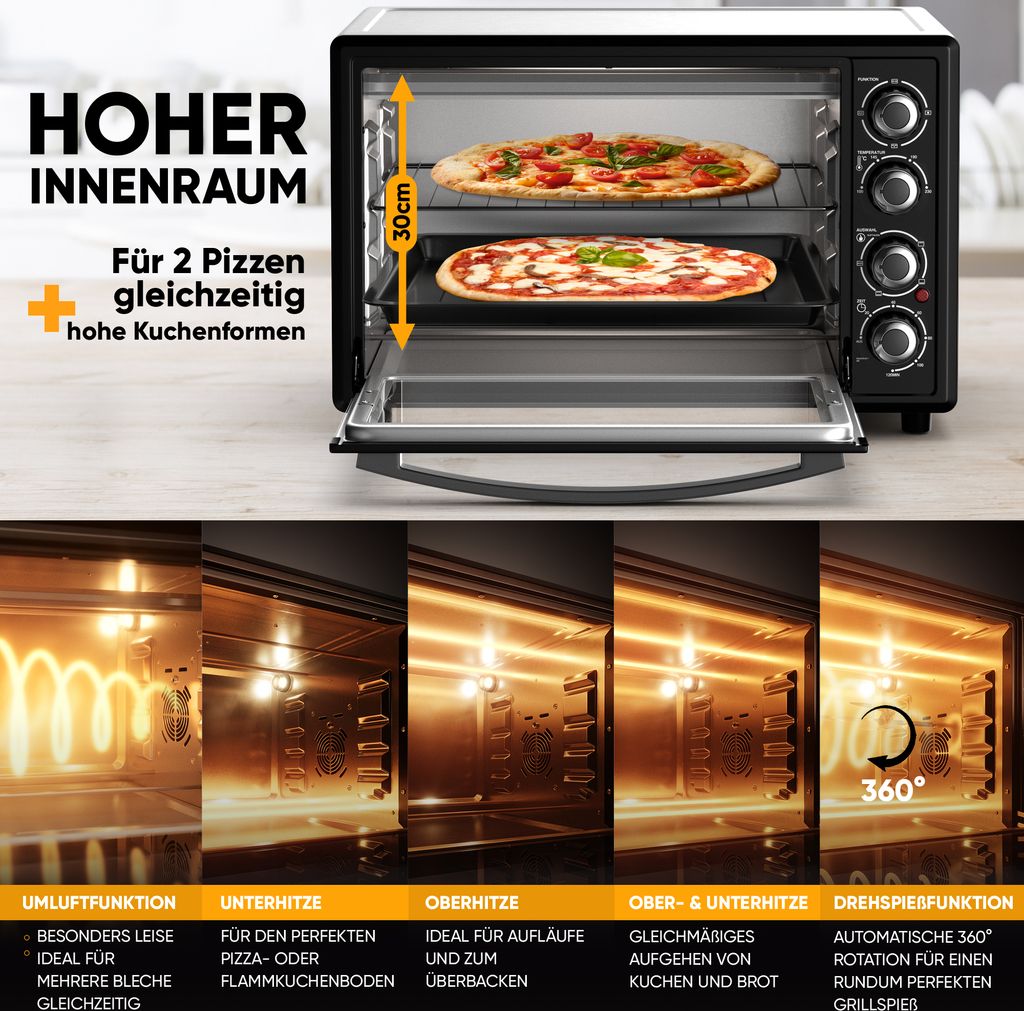 Stillstern Minibackofen mit Umluft (45L) NEU: CYCLONE PRO+ Produktbild 7