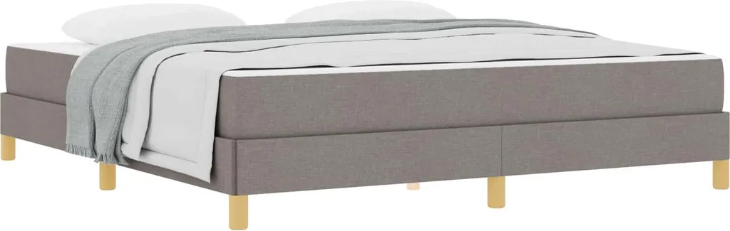 Sommier tapissier tissu taupe 180x200 cm vidaXL contre mal de dos au lit