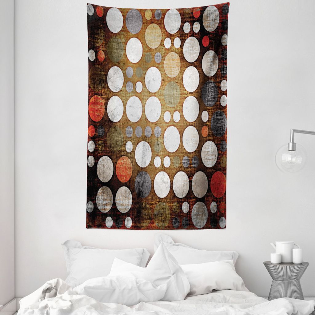 ABAKUHAUS Jahrgang Wandteppich und Tagesdecke, Grunge Murk Elements aus Weiches Mikrofaser Stoff Waschbar ohne Verblassen Digitaldruck, 140 x 230 c...