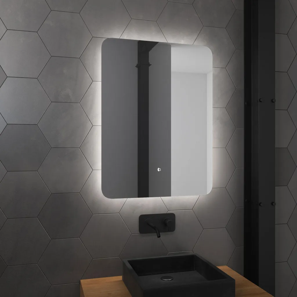 Miroir LED rectangulaire avec éclairage intégré 60x80 cm ATMOSPHERE - 2