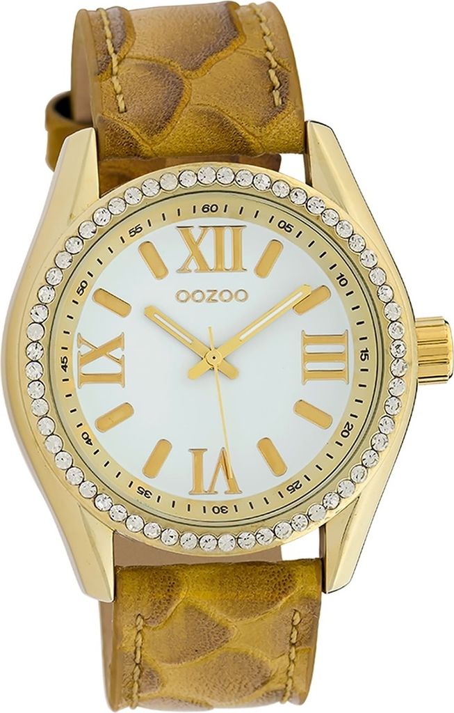 Oozoo Leder Damen Uhr Analog Quarzuhr Armband gelb mustard Timepieces D2UOC10224