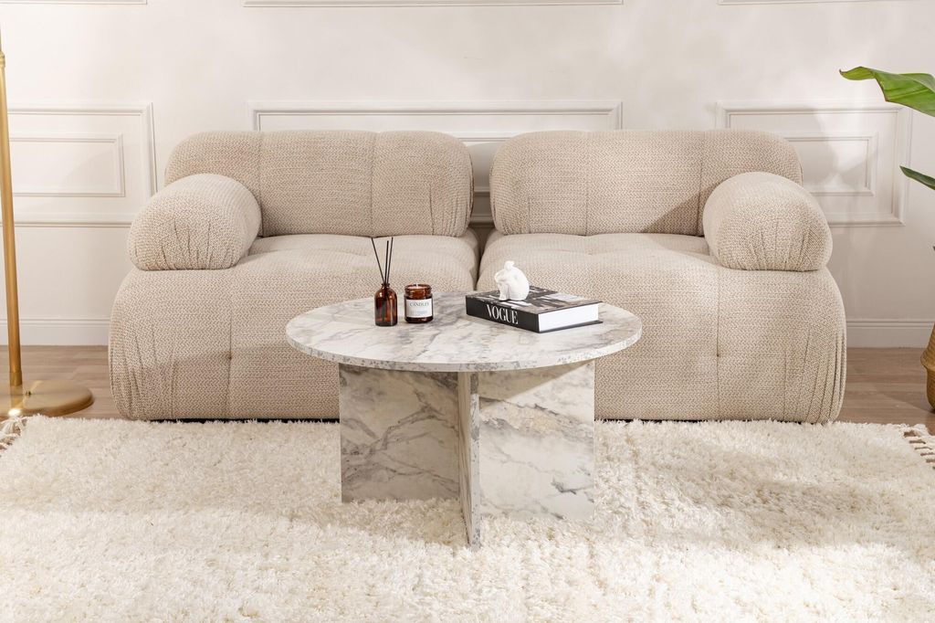 Skye Decor, Harmoni, Couchtisch, Freesienmarmor, 100 % MDF, Produktbild 