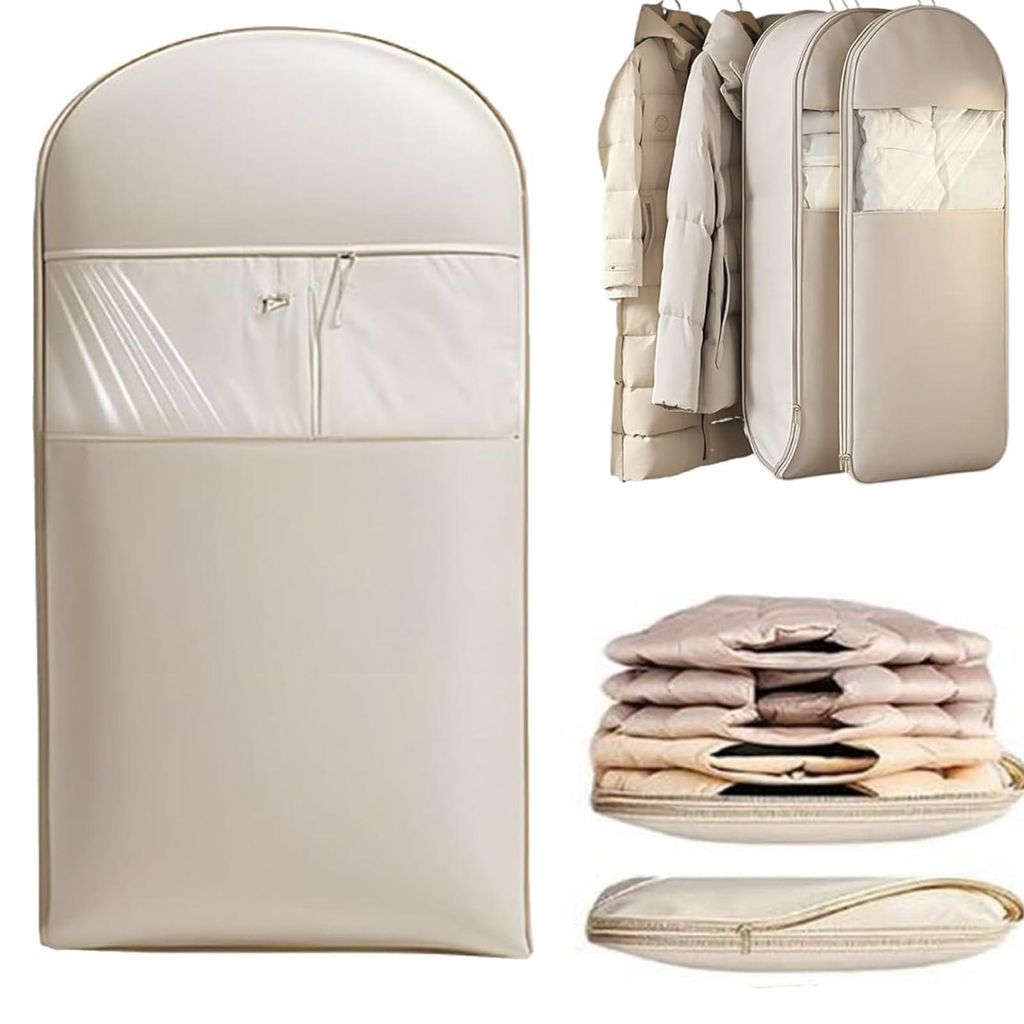 Kleidersäcke, kurze Kleidersäcke, Kleiderschrank-Organizer, selbstkomprimierender Organizer, Vakuumbeutel für hängende Mäntel, Vakuum-Kleiders...