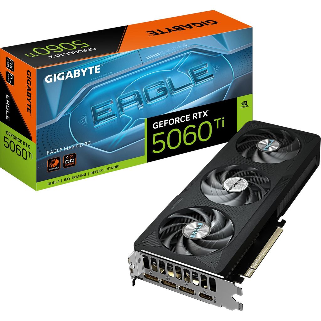 GIGABYTE GeForce RTX 5060 Ti EAGLE MAX OC 8G, Grafikkarte, (DLSS 4, 3x