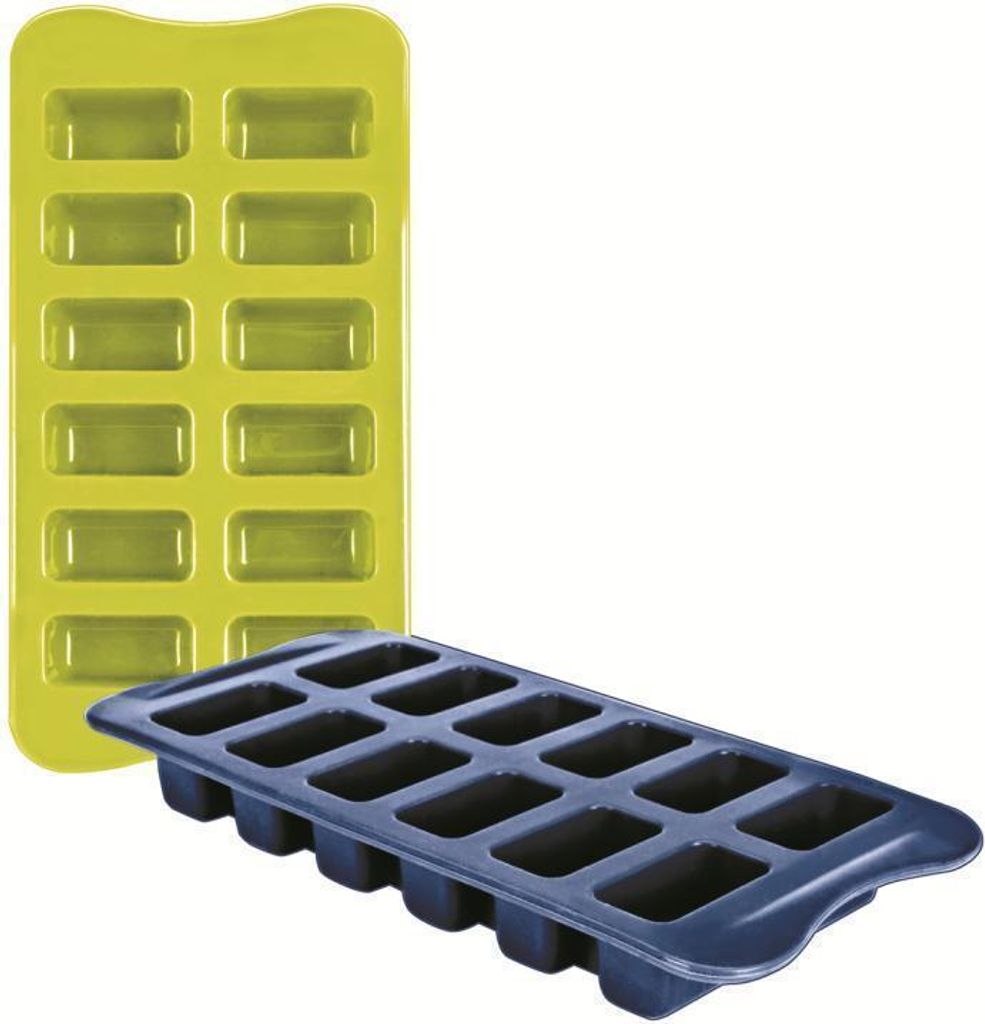 Set mit 2 Ibili-Eisformen, Silikon, 25 x 12 cm, blau/grün