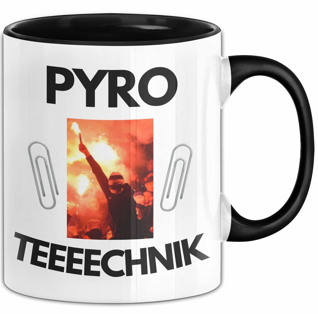 Pyrotechnik Tasse Geschenk Pyrotechnik Ist Doch Kein Verbrechen Becher Meme Joke (Schwarz)