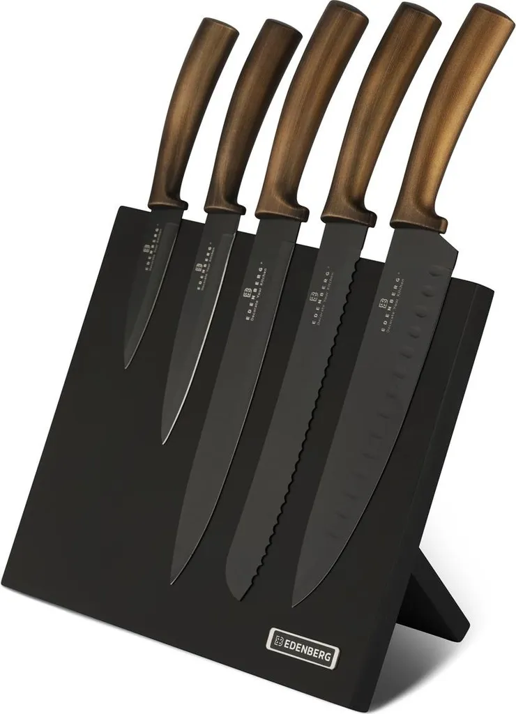 Set Coltelli Brown Line Salvaspazio Magnetico 6 Pezzi Acciaio