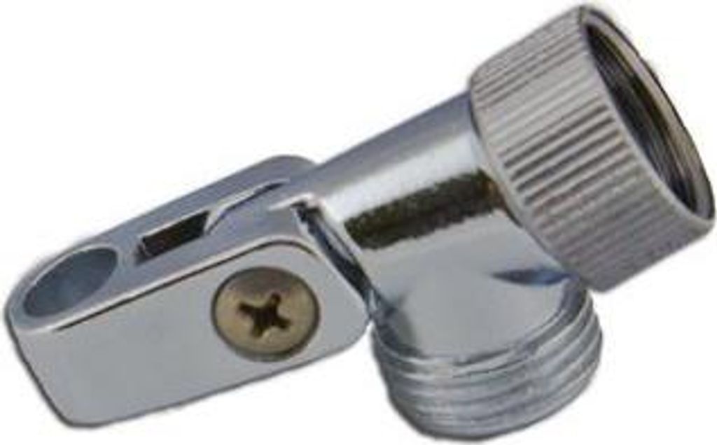 Verstellbarer Wandanschlussbogen für Handbrausen, aus Messing, verchromt, 1/2 Zoll