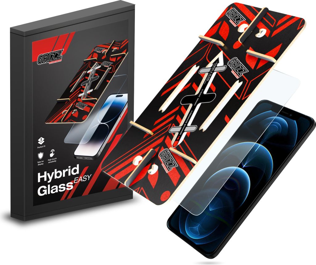 Hybriertes Glas GrizzGlass HybridGlass Easy für Apple iPhone 12 Pro