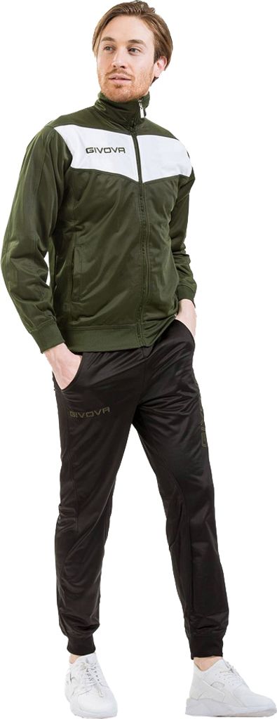 XS grün/schwarz (VERDE MILITARE/NERO) | Givova Tuta Visa Trainingsanzug