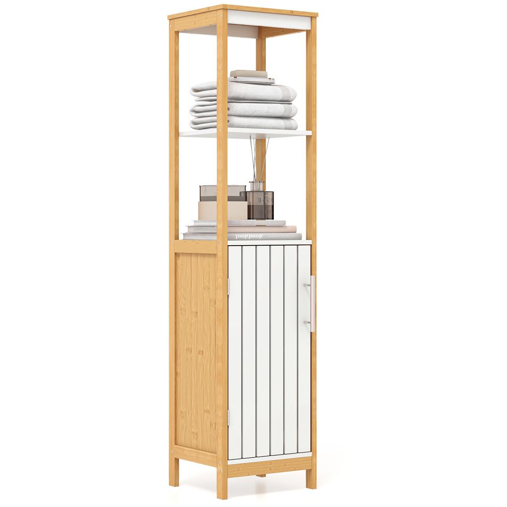 GOPLUS Badezimmerschrank, Hochschrank mit verstellbarem Produktbild 