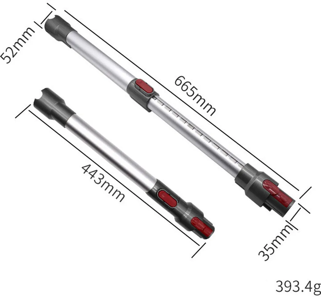 Rallonge télescopique aluminium pour Dyson V11 V12 V15 - Tube ajustable