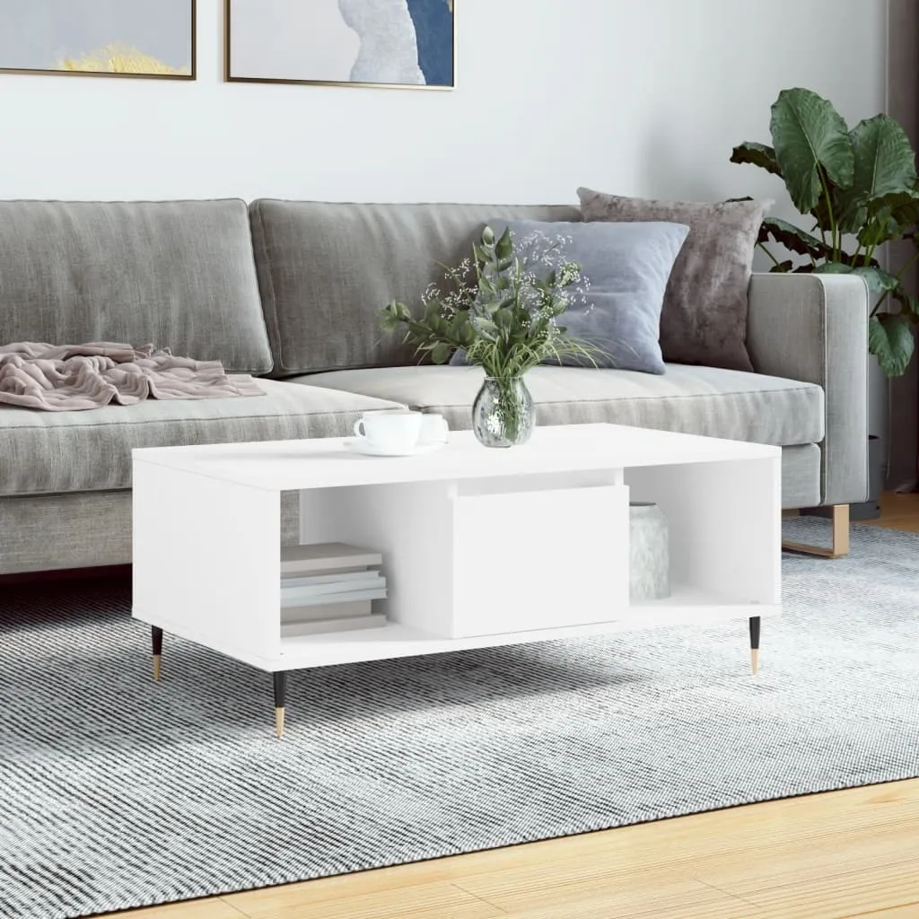 Tavolino Bianco Maison Exclusive 90x50: Sicuro e Facile da Pulire