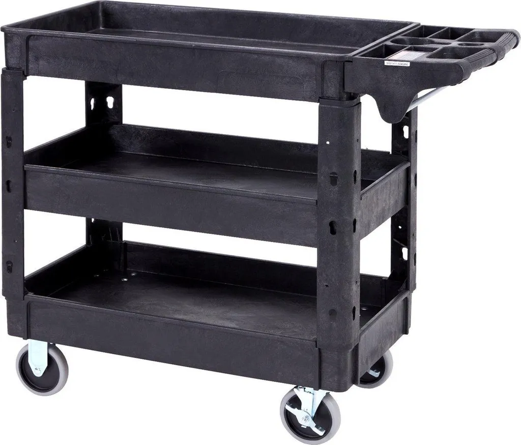 Carrello di servizio Happyment - 3 livelli - Carrello - Uso universale - 103 x 43,5 x 85,7 cm
