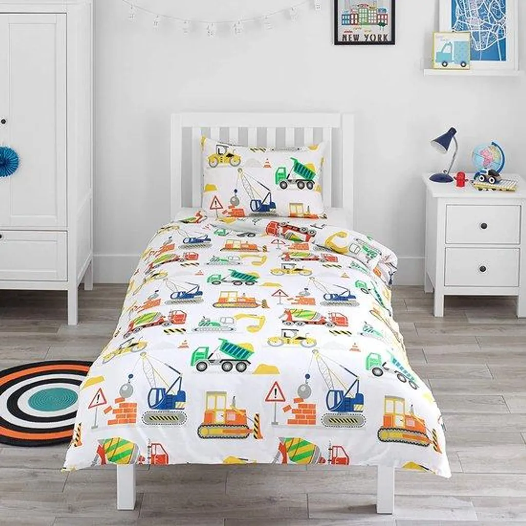 Couette de lit enfant 4 saisons en textile durable et sain blanc pur